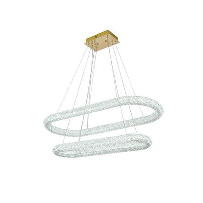 Bowen 42 inch Adjustable LED Chandelier in Satin Gold