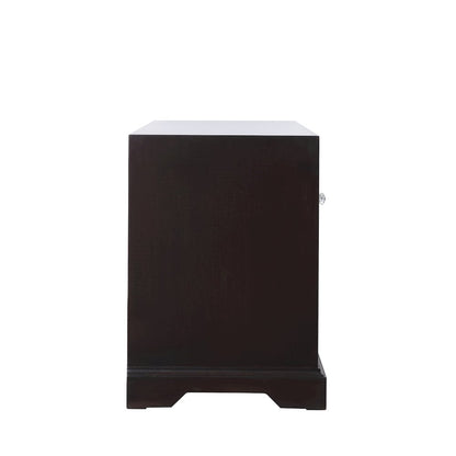 60 In. Mirrored Tv Cabinet Stand In Dark Walnut