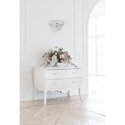 Primo 2 light Chrome Wall Sconce Clear Royal Cut Crystal