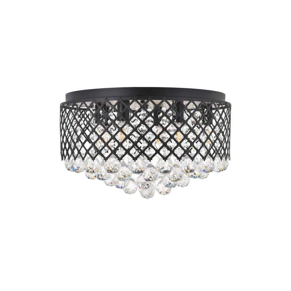 Tully 6 light Matte Black Flush Mount
