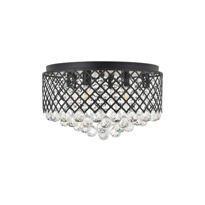 Tully 6 light Matte Black Flush Mount