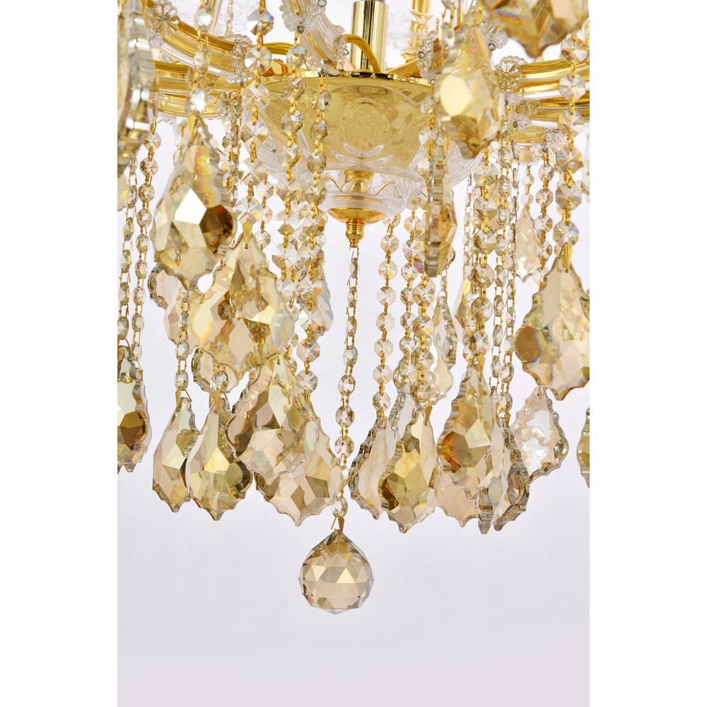 Maria Theresa 41 light Gold Chandelier Golden Teak (Smoky) Royal Cut Crystal