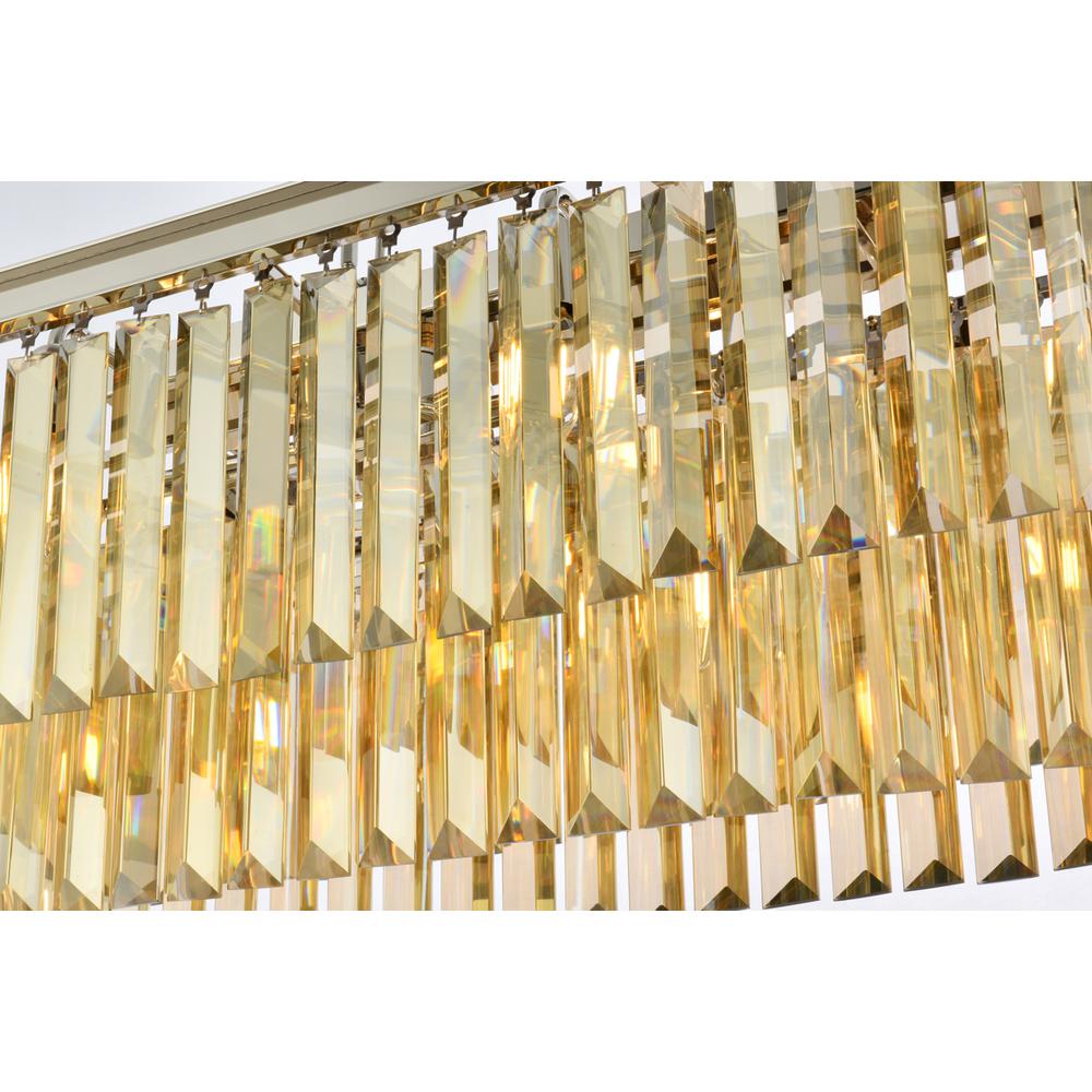 Sydney 12 light polished nickel Chandelier Golden Teak (Smoky) Royal Cut Crystal