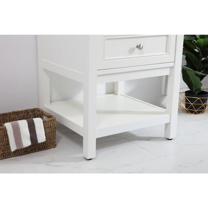 24 in. Single bathroom vanity set in White