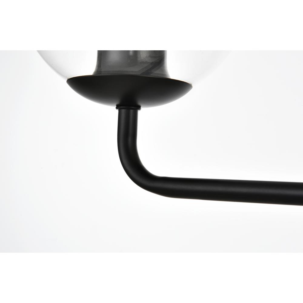 Genesis 4 light Black and Clear Bath Sconce