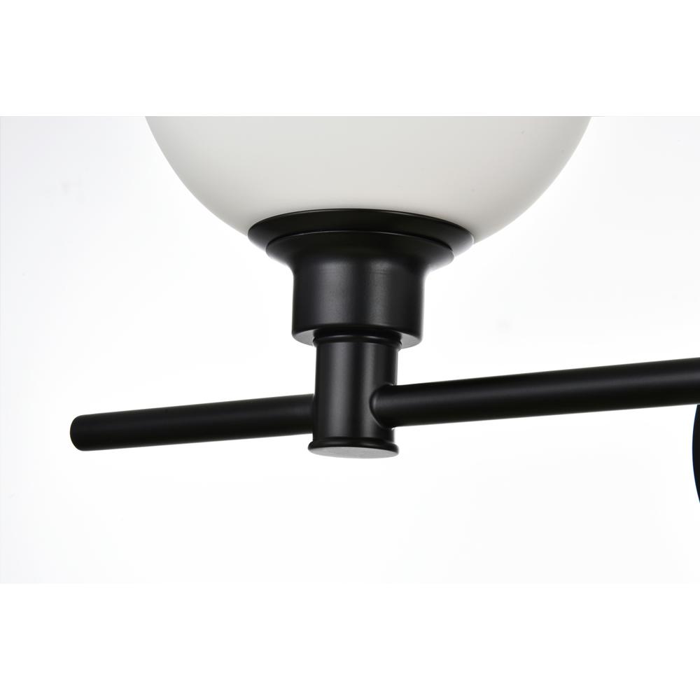 Cordelia 4 light Black and frosted white Bath Sconce