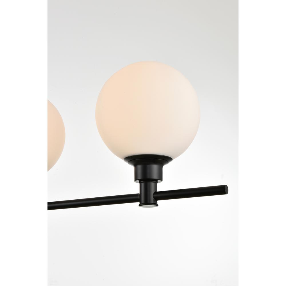Cordelia 4 light Black and frosted white Bath Sconce