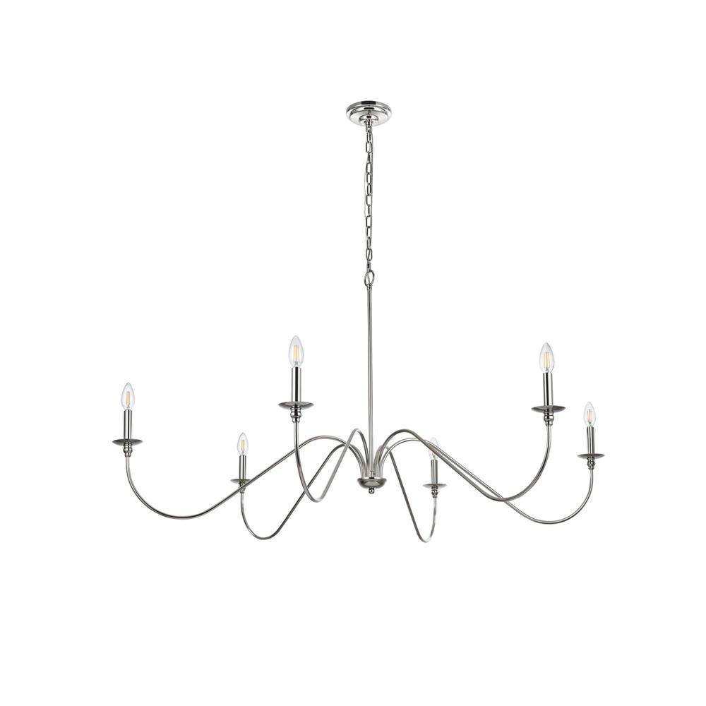 Rohan 54 inch chandelier in Polished Nickel