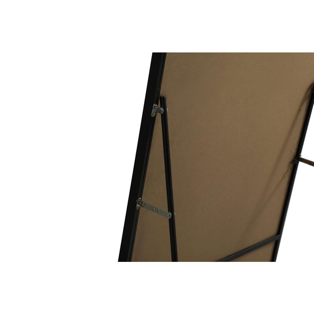 Metal Frame Arch Full Length Mirror 28x74 Inch in Black