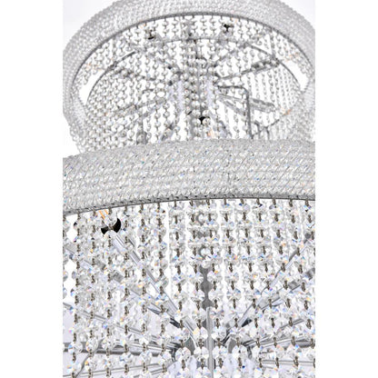 Spiral 41 light Chrome Chandelier Clear Royal Cut Crystal