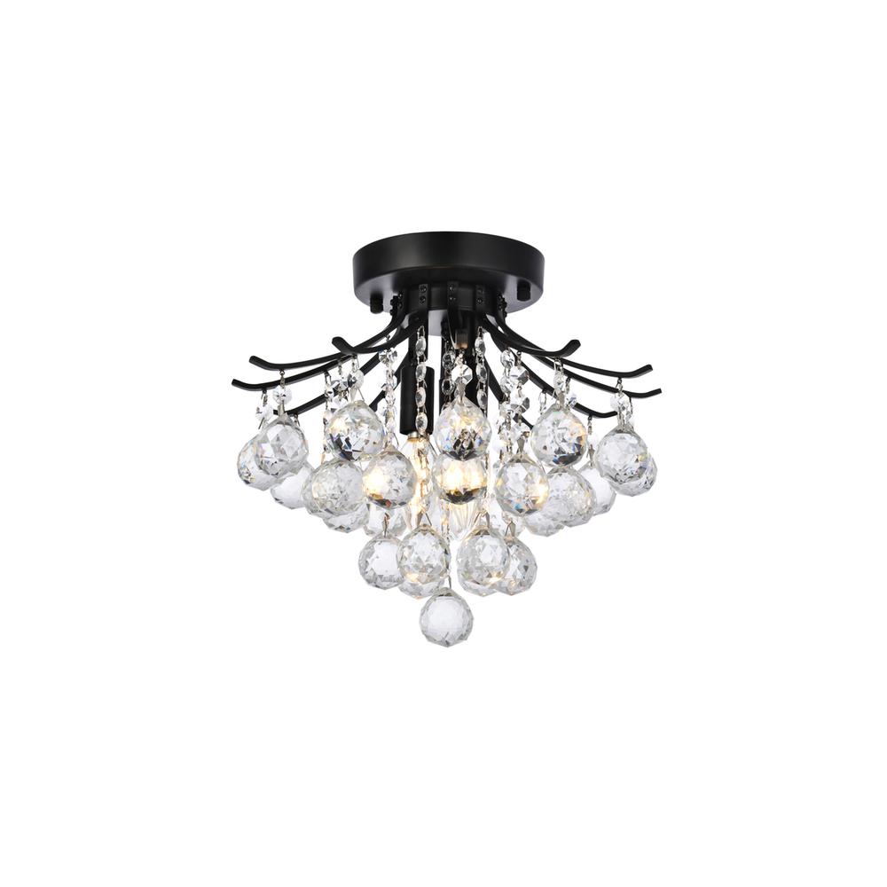 Toureg 12 inch black flush mount