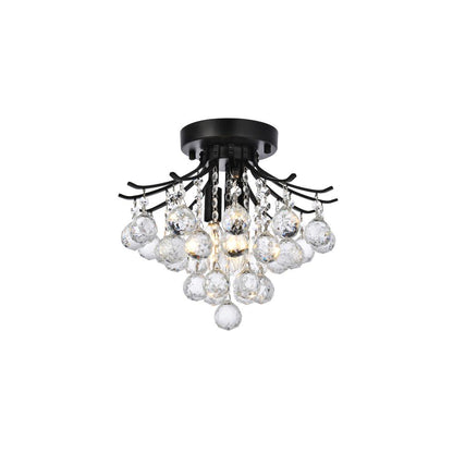 Toureg 12 inch black flush mount