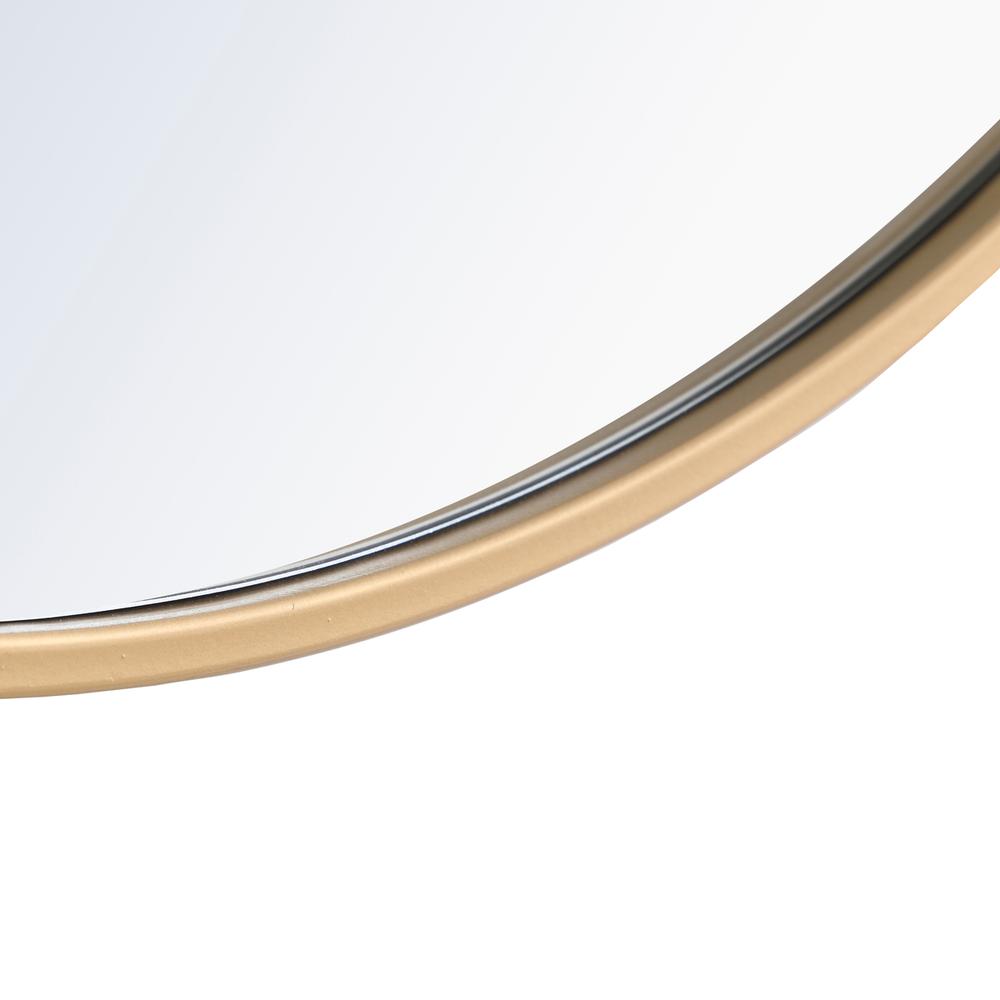 Metal frame Round Mirror 42 inch Brass finish