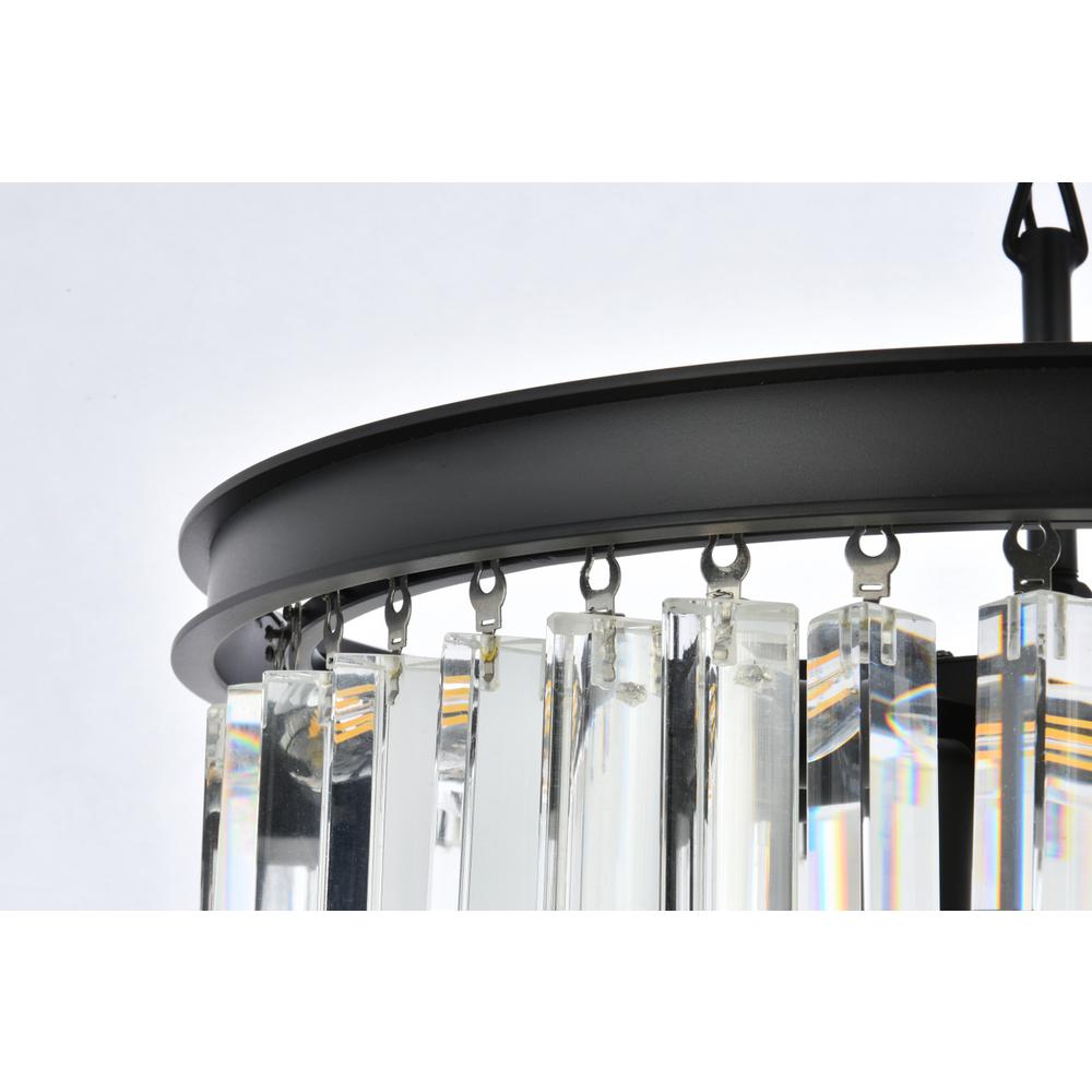 Sydney 9 light Matte Black Chandelier Clear Royal Cut Crystal