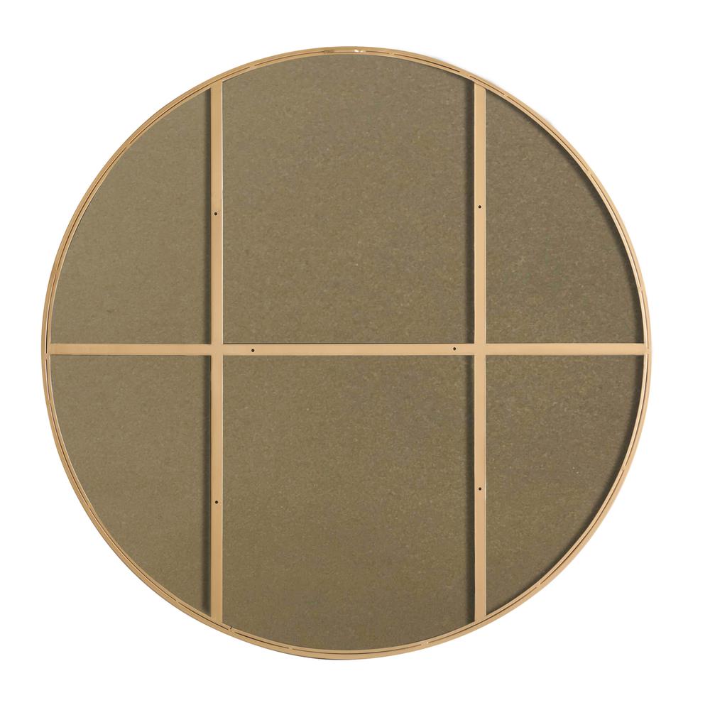 Metal frame Round Mirror 42 inch Brass finish