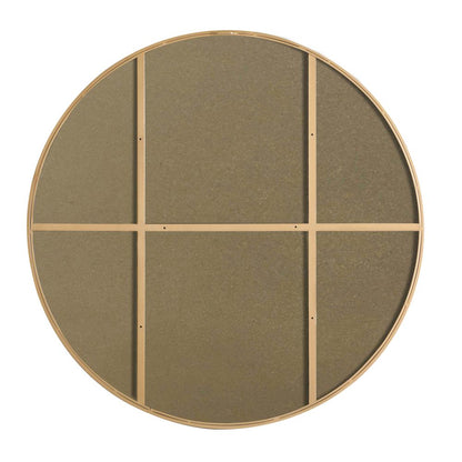 Metal frame Round Mirror 42 inch Brass finish