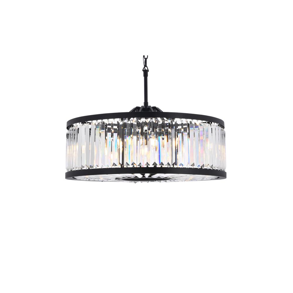 Chelsea 10 light Matte Black Chandelier Clear Royal Cut Crystal