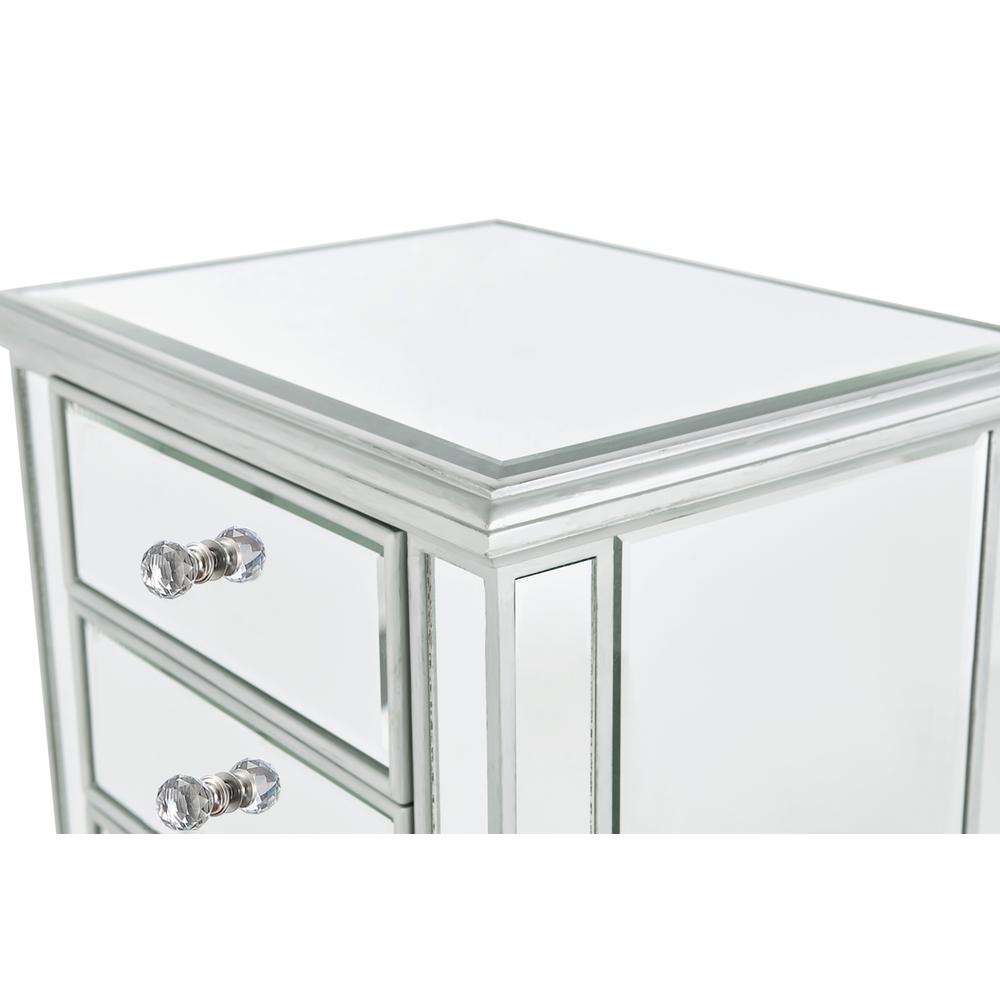 Lingerie Chest 7 drawers 20in. W x 15in. D x 48in. H in antique silver paint