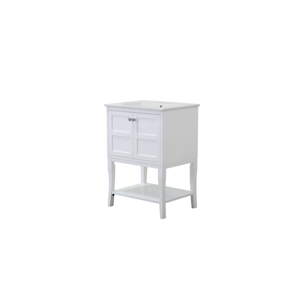 2 Doors Cabinet 24 In. X 18 In. X 34 In. In White