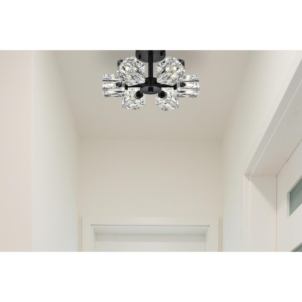 Lyra 14 inch Flush Mount in Black