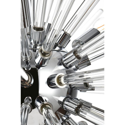 Sienna 46 inch three tiers crystal starburst chandelier in chrome