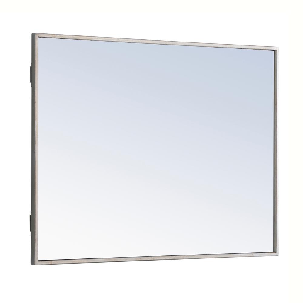 Metal frame Rectangle Mirror 24 inch Silver