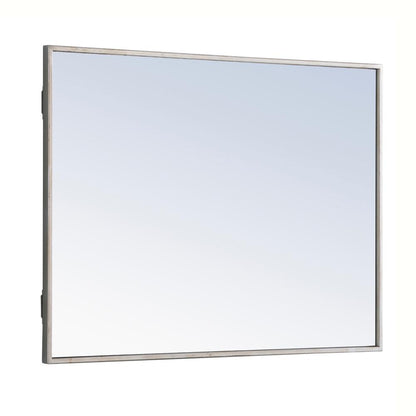 Metal frame Rectangle Mirror 24 inch Silver