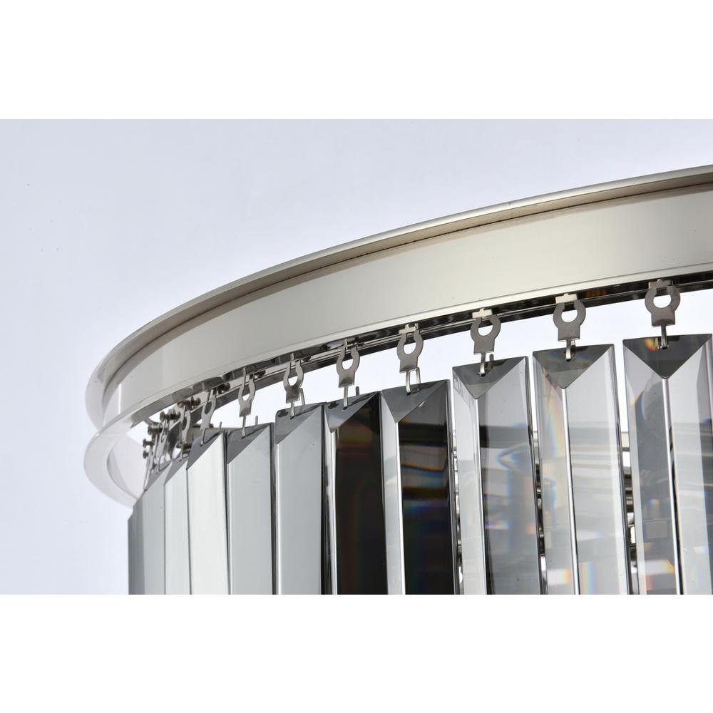 Sydney 17 light polished nickel Chandelier Silver Shade (Grey) Royal Cut Crystal