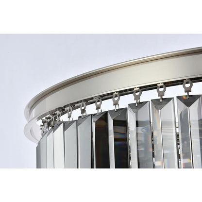 Sydney 17 light polished nickel Chandelier Silver Shade (Grey) Royal Cut Crystal