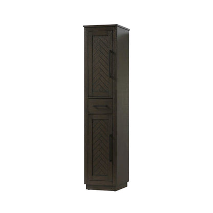 16 inch Bath Storage Cabinet in Chocolate Oak