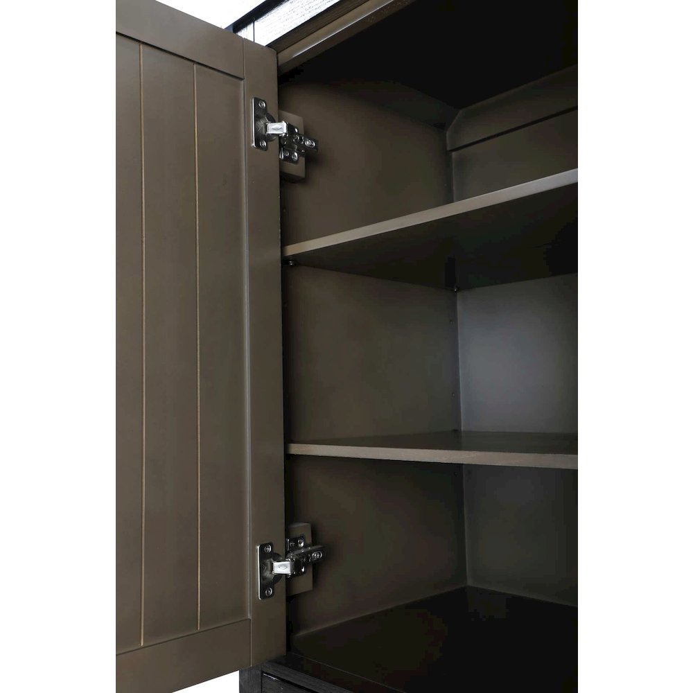 16 inch Bath Storage Cabinet in Chocolate Oak