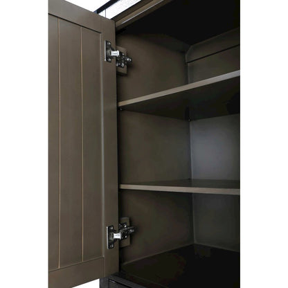 16 inch Bath Storage Cabinet in Chocolate Oak