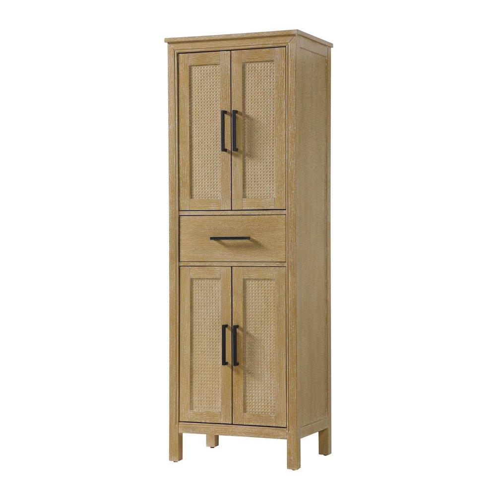 24 Inch Bath Storage Cabinet in Linen Oak