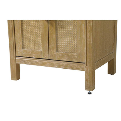 24 Inch Bath Storage Cabinet in Linen Oak