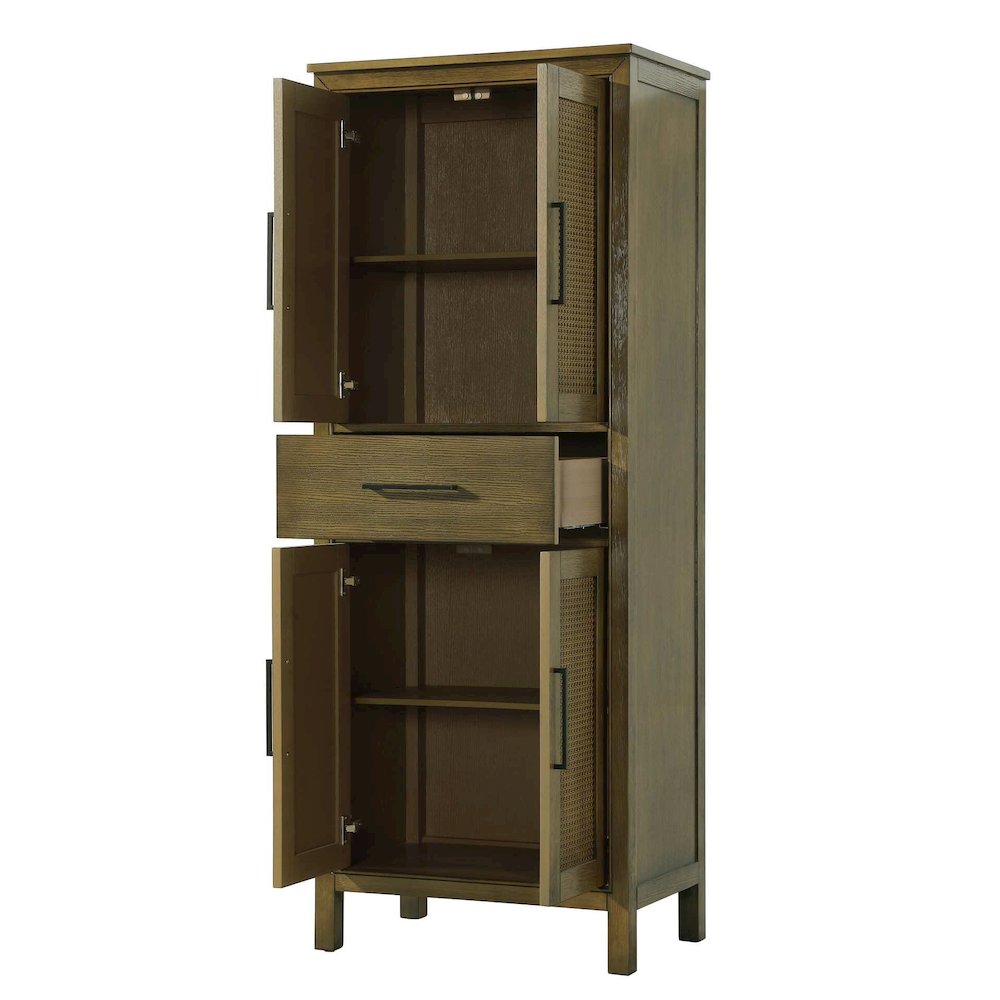 28 Inch Bath Storage Cabinet in Hazel Oak