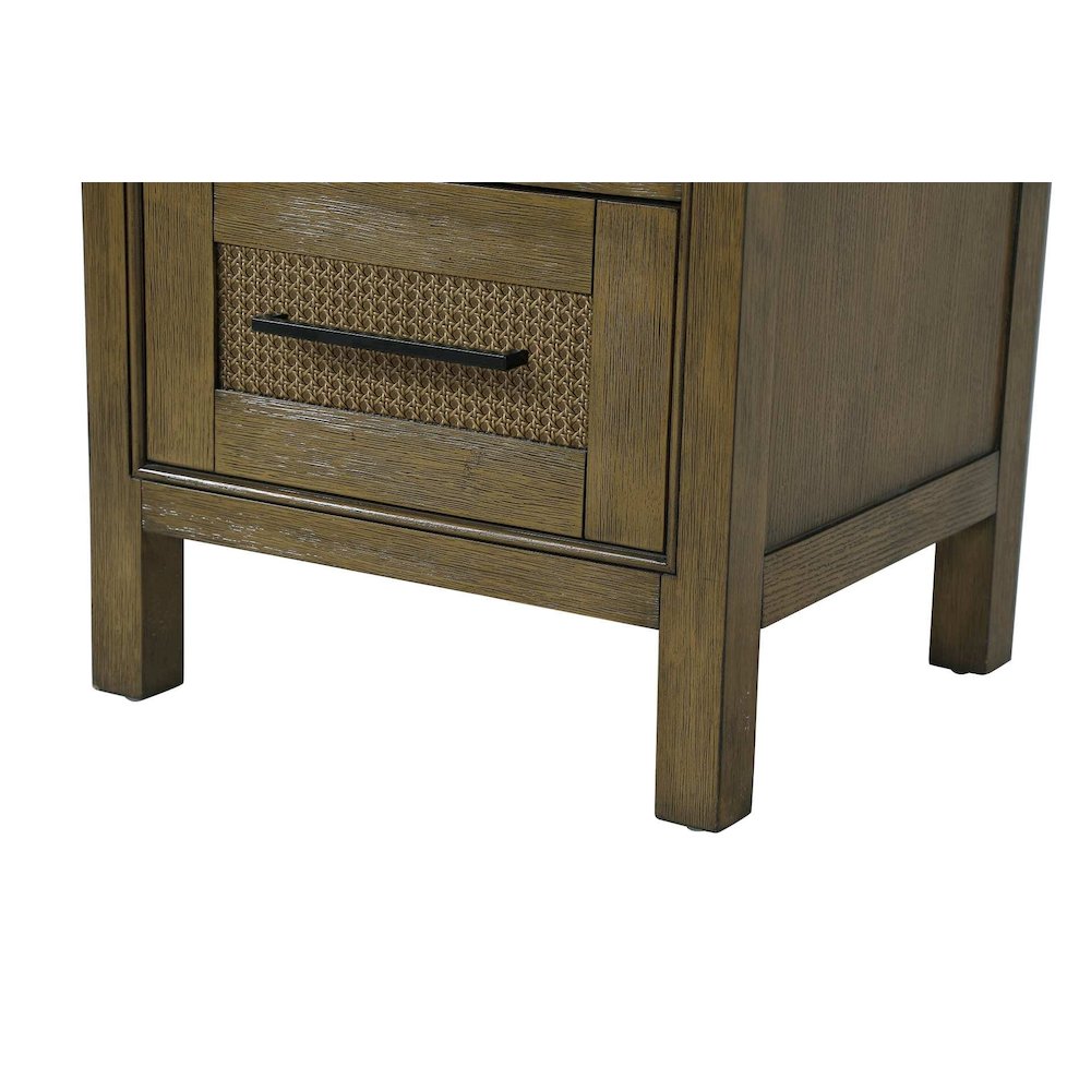 20 Inch Bath Storage Glass Cabinet in Hazel Oak