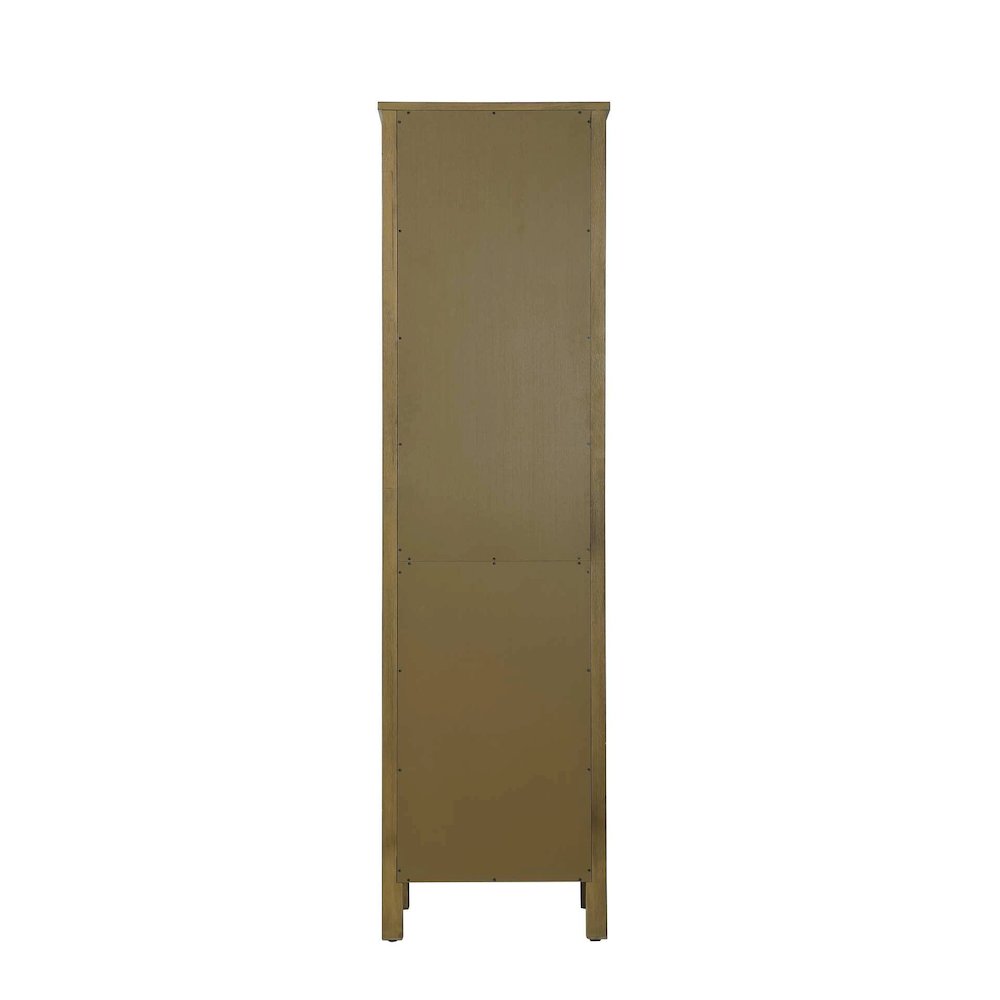 20 Inch Bath Storage Glass Cabinet in Hazel Oak