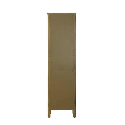 20 Inch Bath Storage Glass Cabinet in Hazel Oak