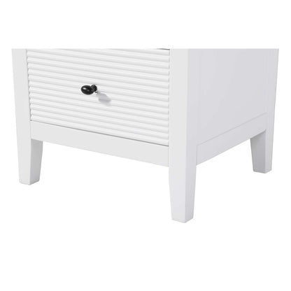 20 Inch Open Shelving Bath Storage Cabinet in White