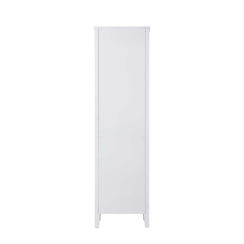 20 Inch Open Shelving Bath Storage Cabinet in White