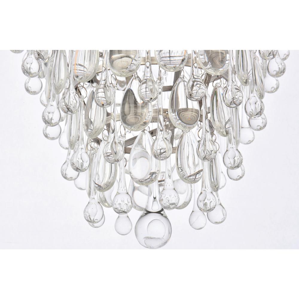 Nordic 7 light antique silver Chandelier Clear Royal Cut Crystal