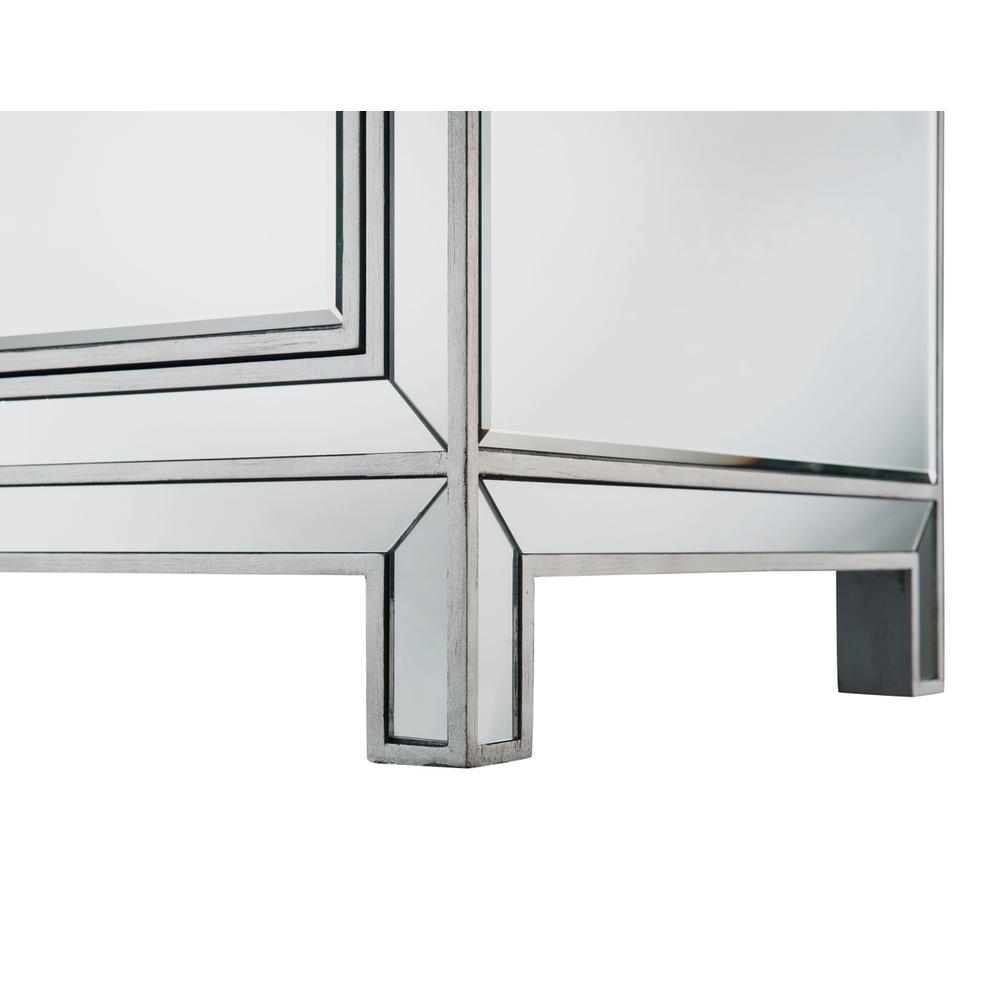 Dresser 6 drawers 60in. W x 18in. D x 32in. H in antique silver paint