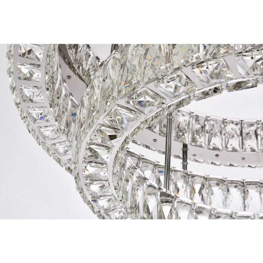 Monroe 30 inch LED double flush mount in chrome