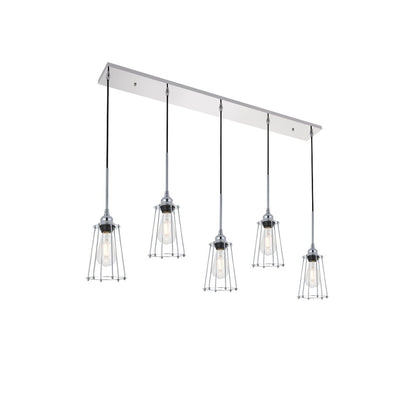 Auspice 5 Light Chrome Pendant