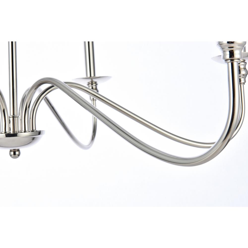 Rohan 30 inch chandelier in polished nickel