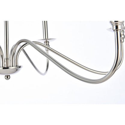 Rohan 30 inch chandelier in polished nickel