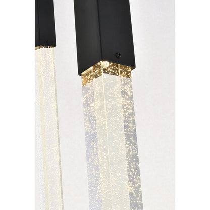 Weston 9 lights pendant in black