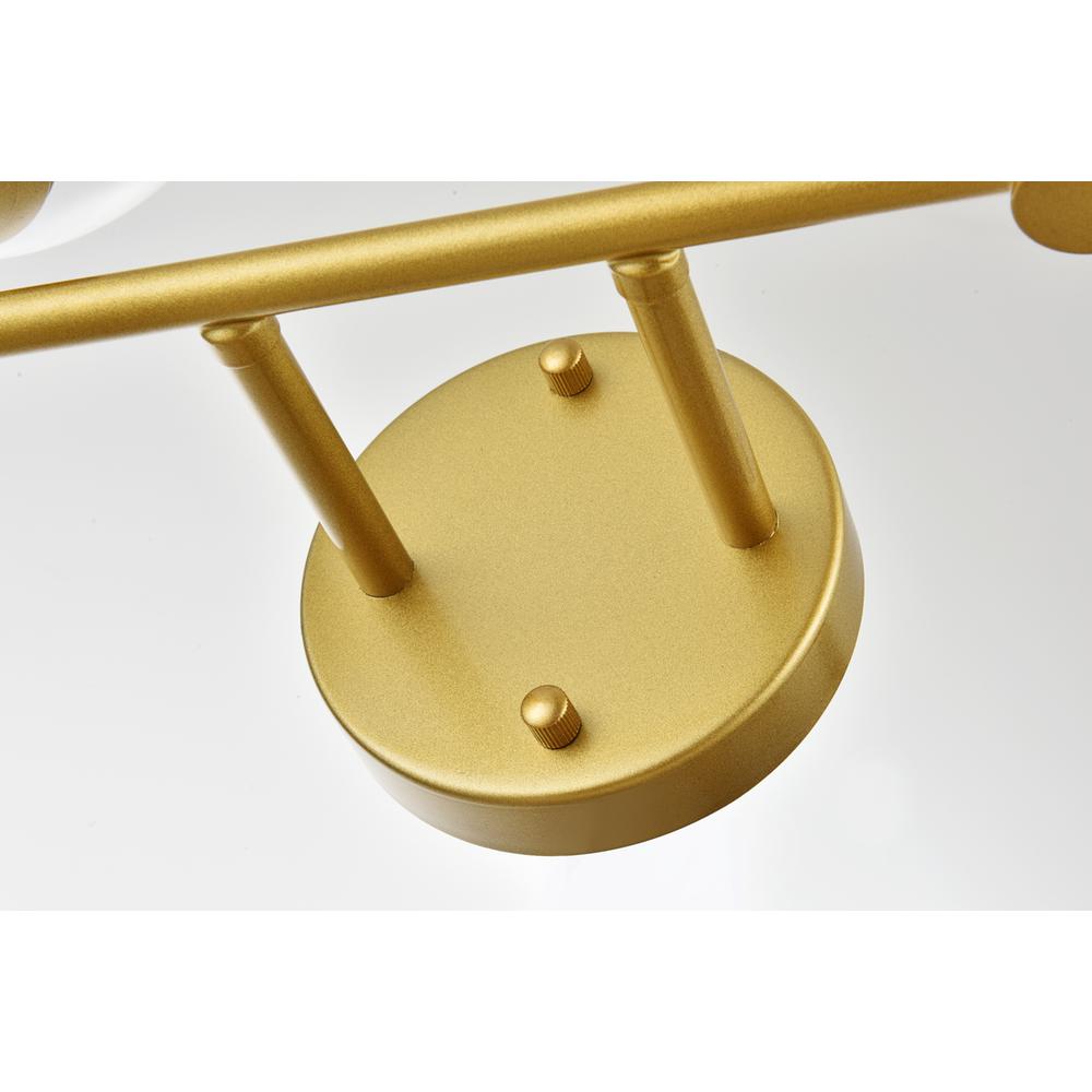 Jaelynn 4 light Brass and Clear Bath Sconce