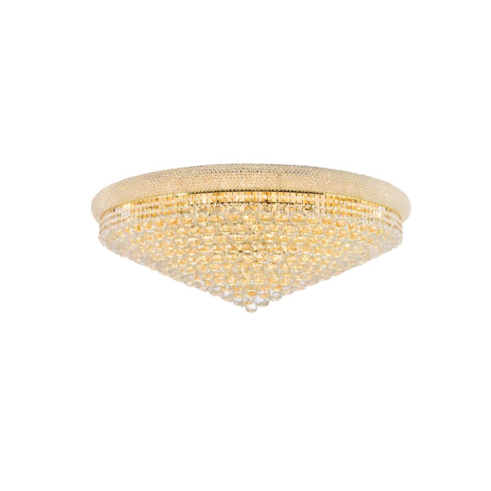 Primo 30 light Gold Flush Mount Clear Royal Cut Crystal