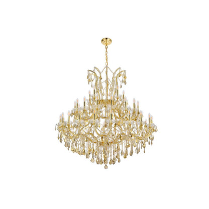 Maria Theresa 41 light Gold Chandelier Golden Teak (Smoky) Royal Cut Crystal
